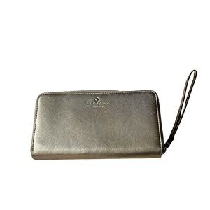 KATE SPADE Gold Metallic Cow Leather Zip Around Wallet -- it's GORGEOUS!!!